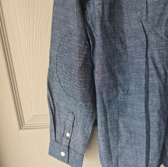 Joe Fresh Denim Shirt Boys Sz XL Blue Button Up Long Sleeve Collared New - Picture 11 of 12